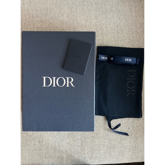 DIOR Large Empty Dark Blue Shoe Box - Picture 1 of 3